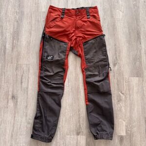 RevolutionRace Mens Nordwand Outdoor Hiking Pants Red Charcoal Grey Size 31x31